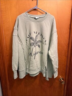 Palm Springs California Sage Green Crewneck Sweatshirt -
